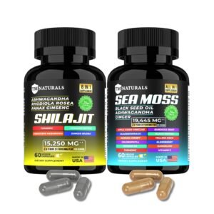 Natural Supplements for Vibrant Health 10 Shilajit and sea moss capsules